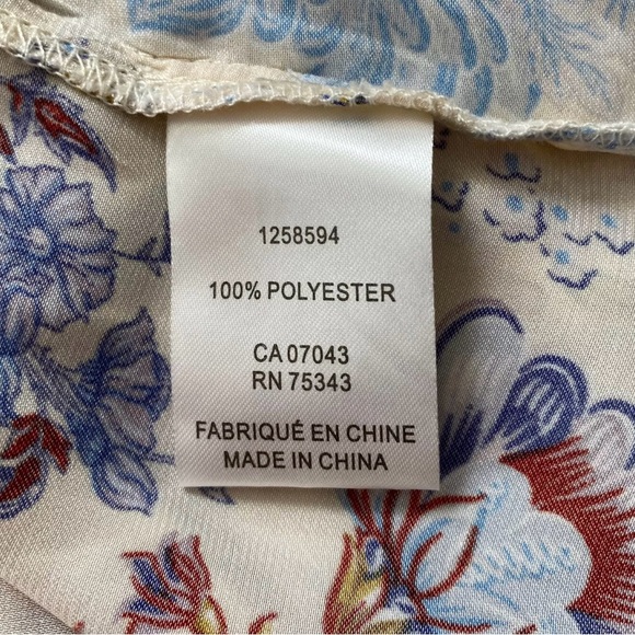 Joie Size Small Floral Print Women's Top - Multicolor 100% Polyester. EUC - Picture 6 of 8